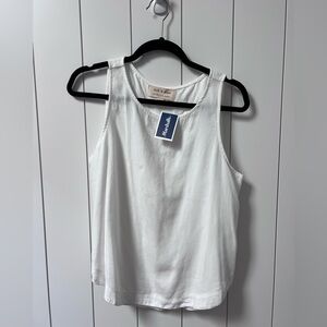 Cloth & Stone Classic White Tank Top